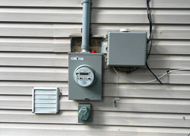 electrical panels outside a house